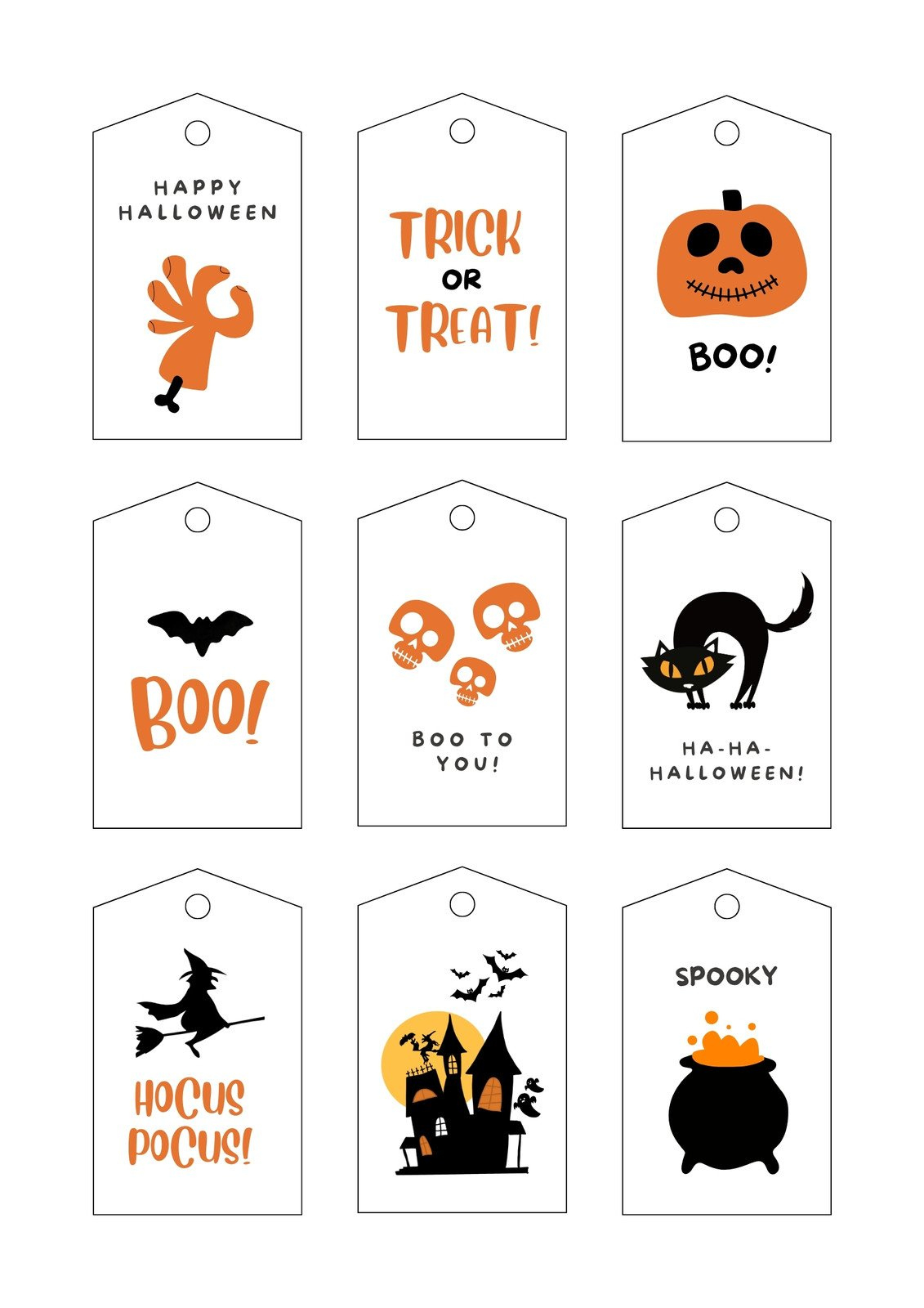 Customize 96+ Halloween Gift Tag Templates Online - Canva throughout Free Printable Halloween Tags