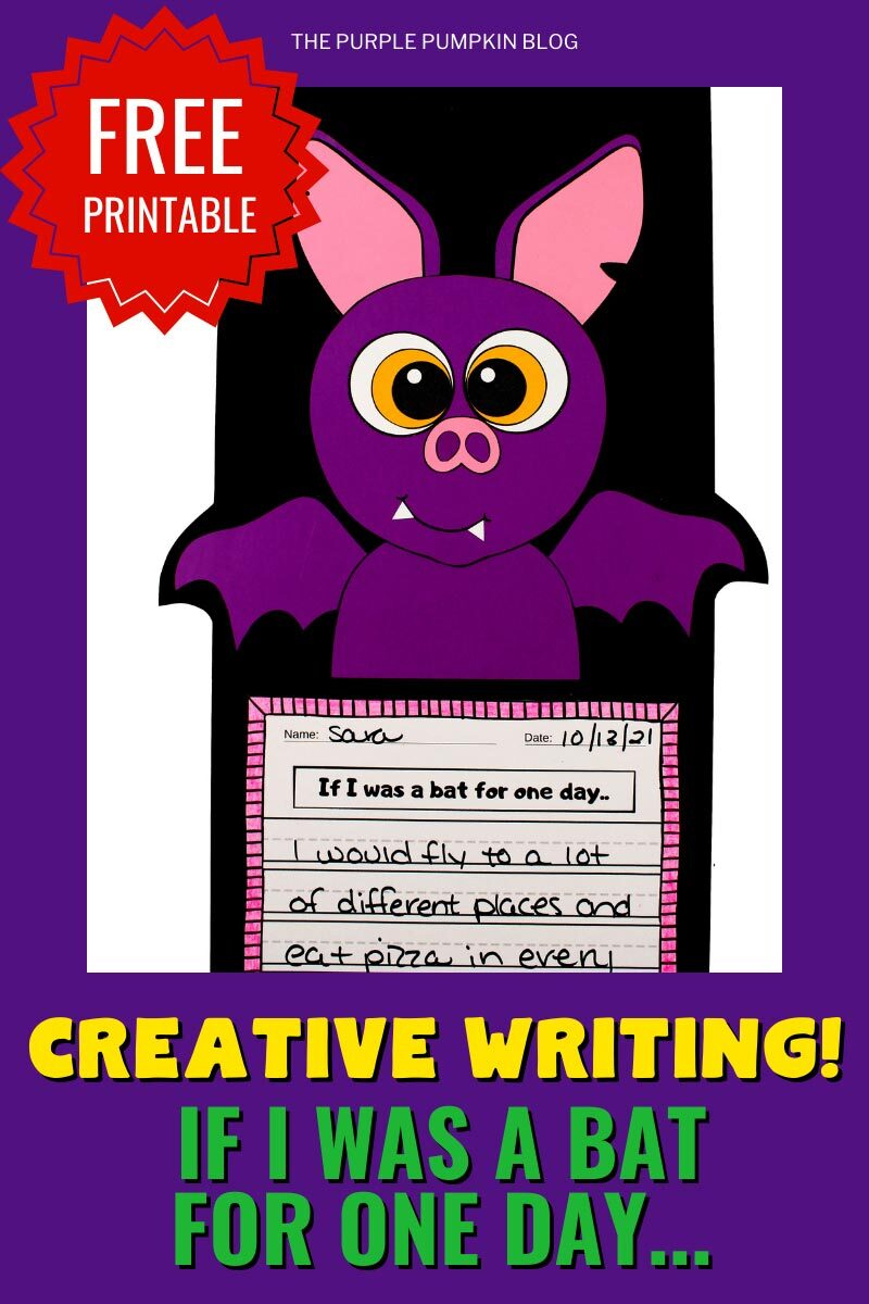 Cute Bat Craftivity – Halloween Kids Craft &amp;amp; Creative Writing Project with regard to Free Printable Bat Writing Paper