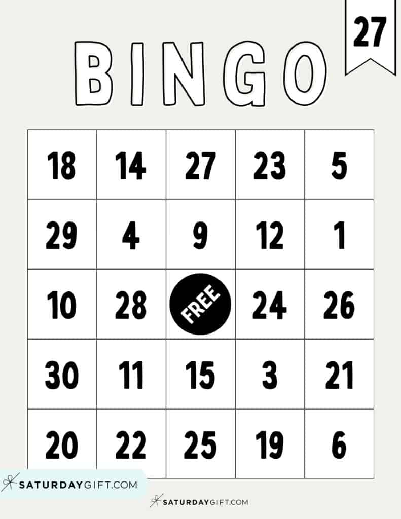 Cute &amp; Free Printable Bingo Cards - 30 Cards + Calling Sheet throughout Free Printable Bingo Cards Random Numbers