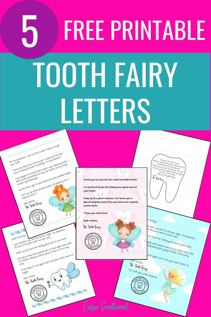 Cute Free Printable Tooth Fairy Letters &amp;amp; Notes - Cassie Smallwood in Free Printable Tooth Fairy Letter and Envelope