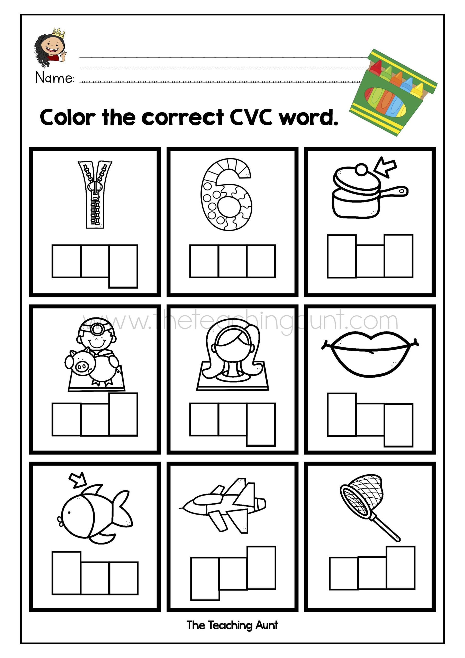 Cvc Words Worksheets For Kindergarten | Free Printable Worksheets pertaining to Cvc Words Worksheets Free Printable
