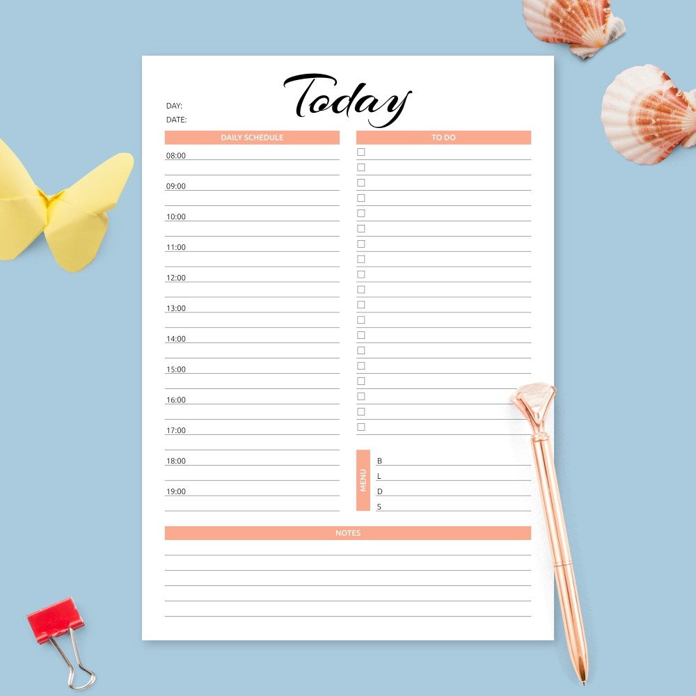 Daily Appointment Planner Template - Printable Pdf intended for Free Printable Daily Appointment Planner Pages