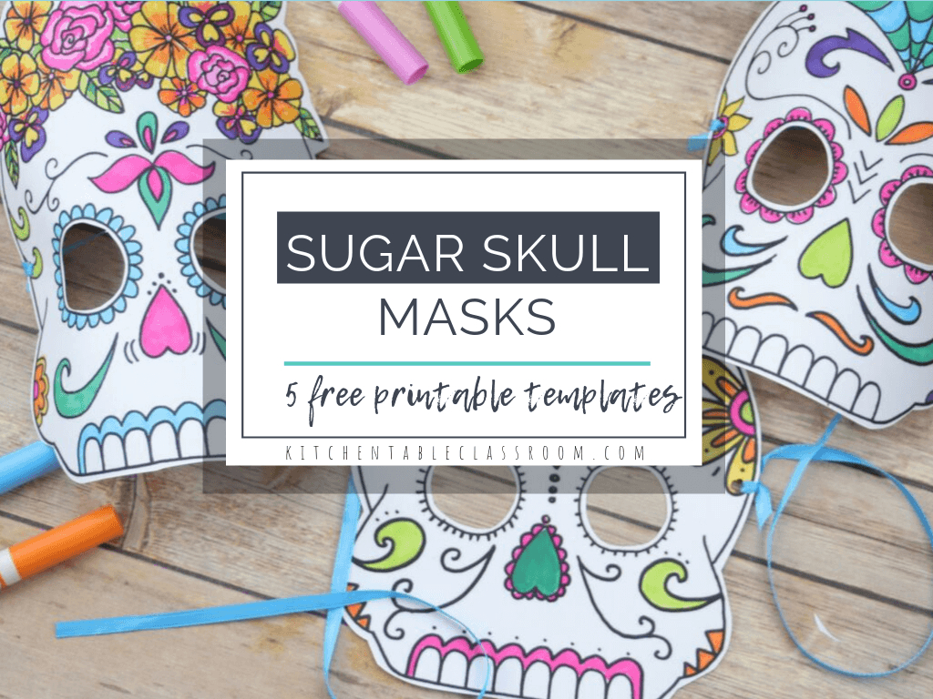 Day Of The Dead Masks- Free Printable Sugar Skull Masks - The intended for Free Printable Sugar Skull Day of the Dead Mask