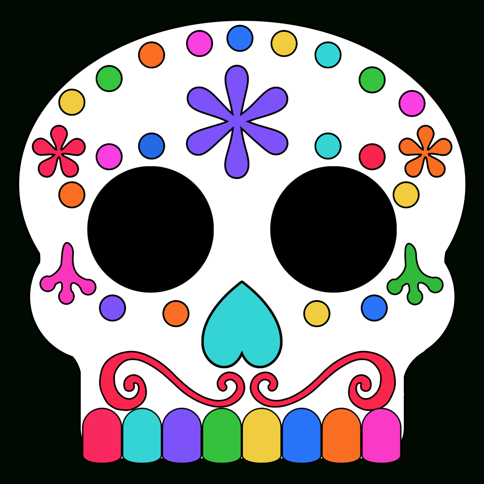 Day Of The Dead Masks Sugar Skulls Free Printable - Paper Trail Design with regard to Free Printable Sugar Skull Day of the Dead Mask