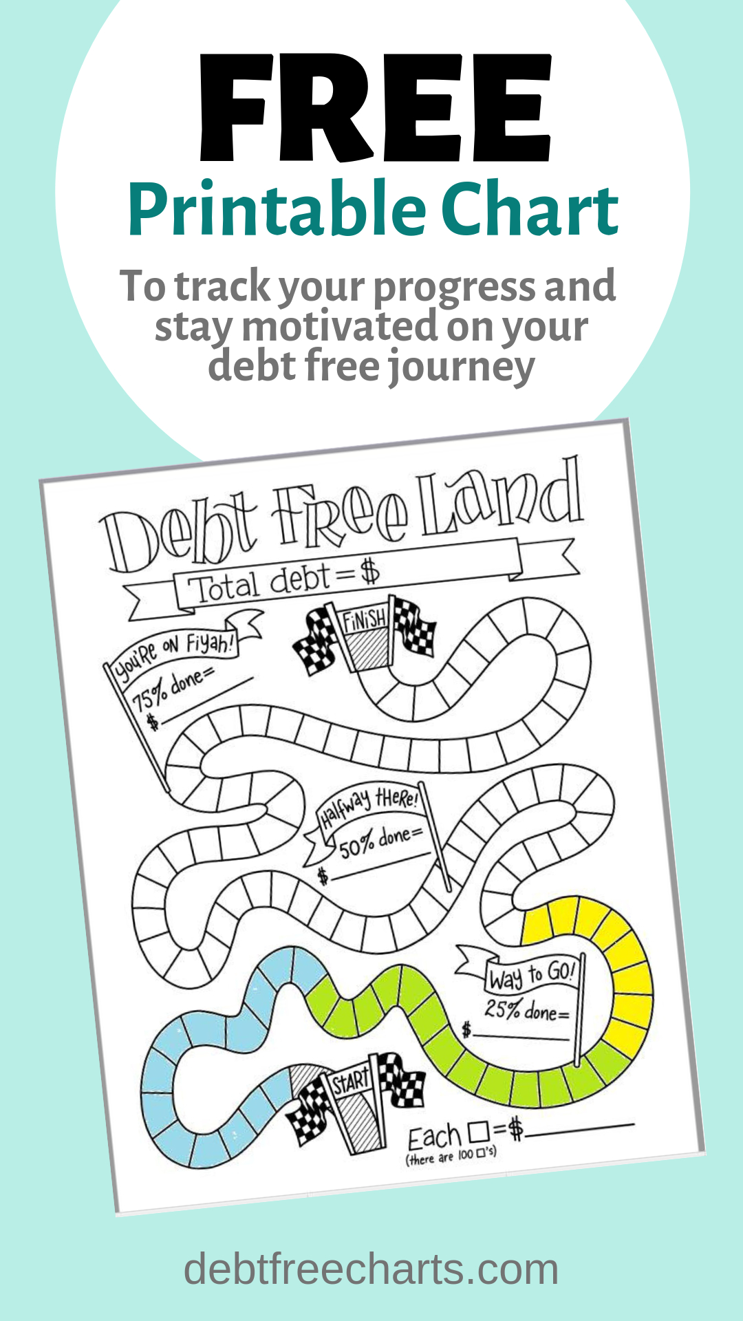 Debt Free Land Free Printable Chart | Debt Free, Credit Card Debt inside Free Printable Debt Free Charts