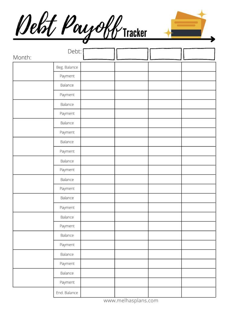 Debt Payoff Tracker Printable | Free Download throughout Free Printable Debt Payoff Worksheet