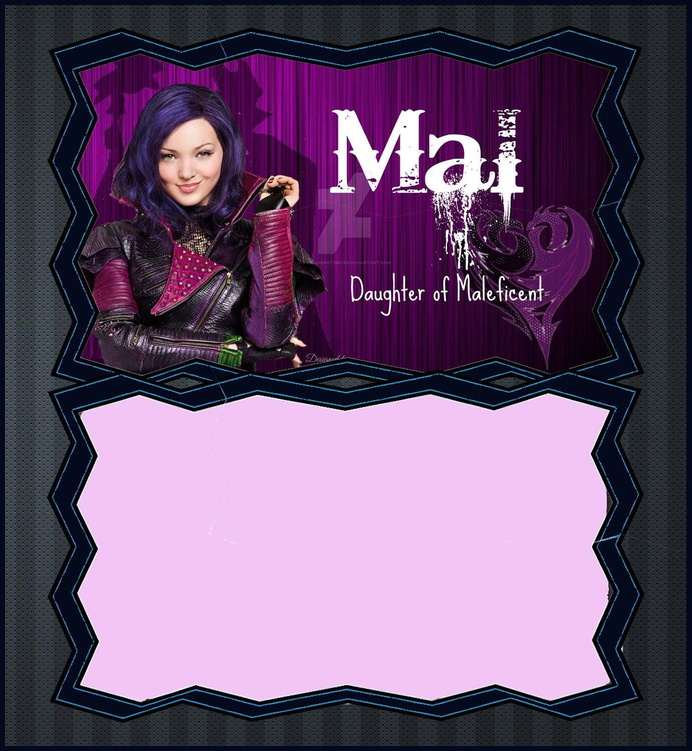 Descendants Mal Invitation Template | Descendants Party, Disney for Free Printable Descendants Invitations