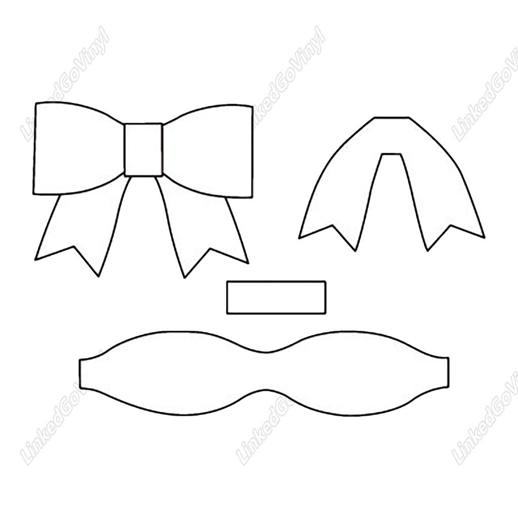 Design Free Hair Bow Template Svg Files - Linkedgo Vinyl throughout Free Printable Hair Bow Templates