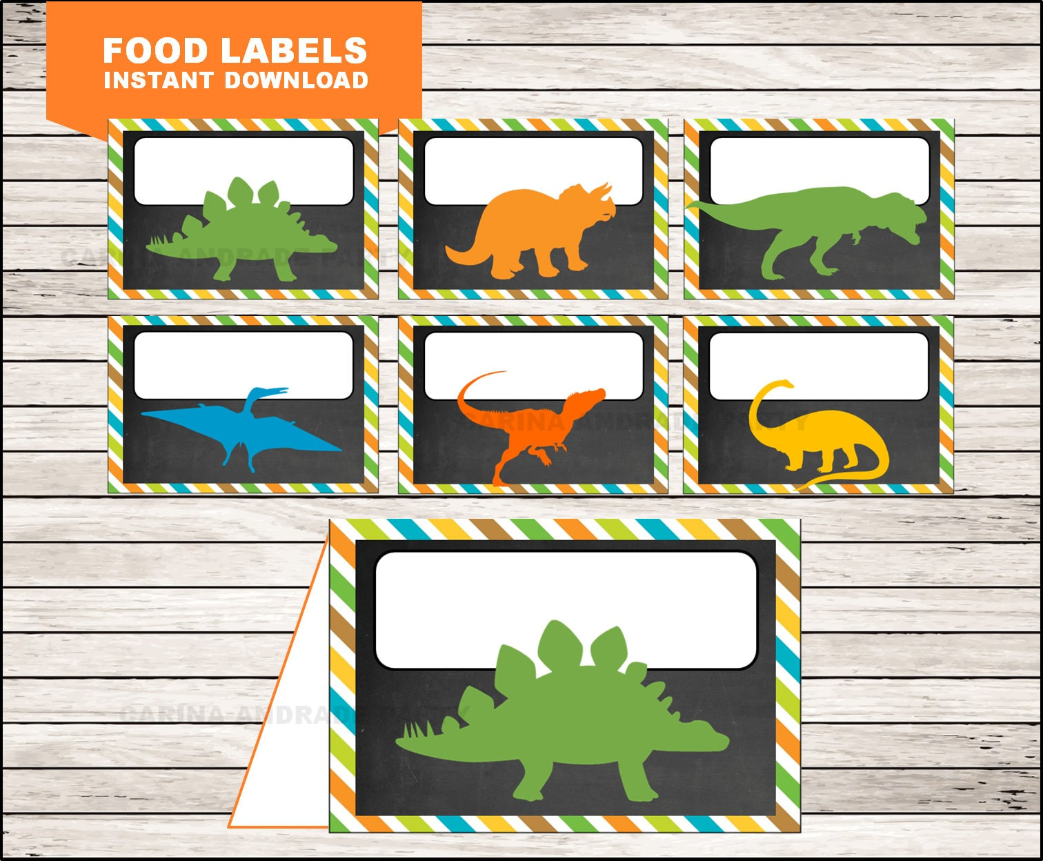 Dinosaur Food Labels, Printable T-Rex Food Tent Cards, Dinosaur inside Free Printable Dinosaur Labels