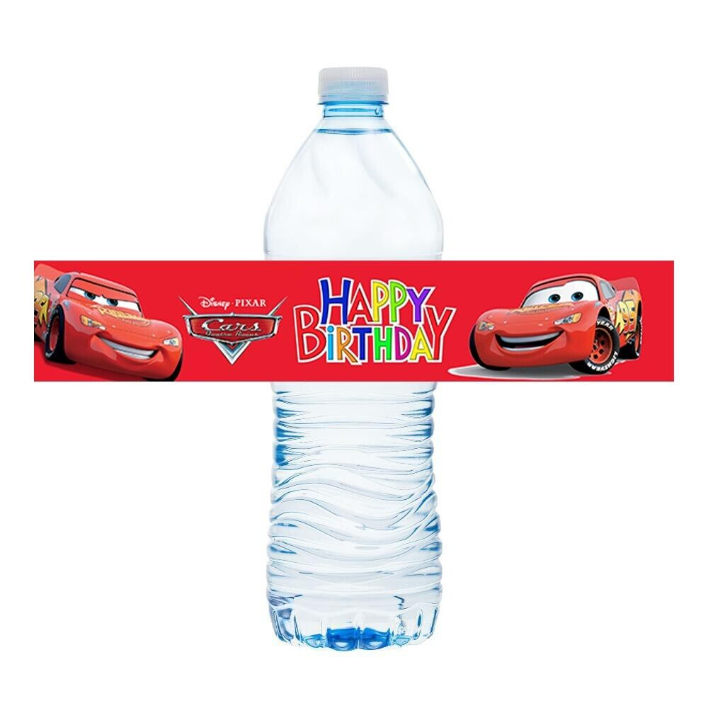 Disney Autos Geburtstag Party Wasserflasche Wrapper Aufkleber regarding Free Printable Cars Water Bottle Labels