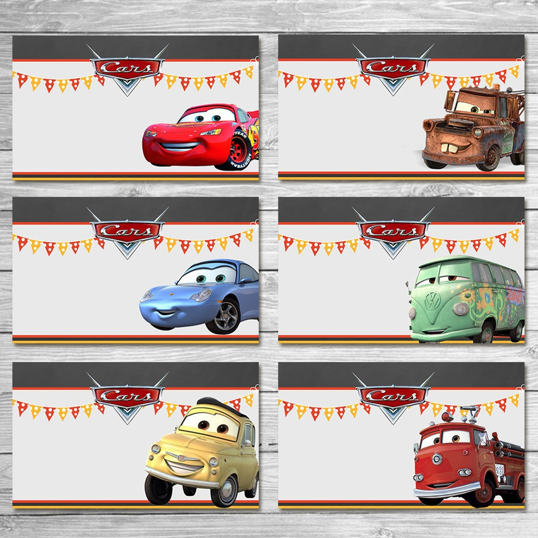 Disney Cars Essen Zelte Tafel Cars Food Labels Disney Cars Printables Cars Party Favor Cars Happy Birthday Cars Birthday - Etsy.de within Free Printable Cars Food Labels