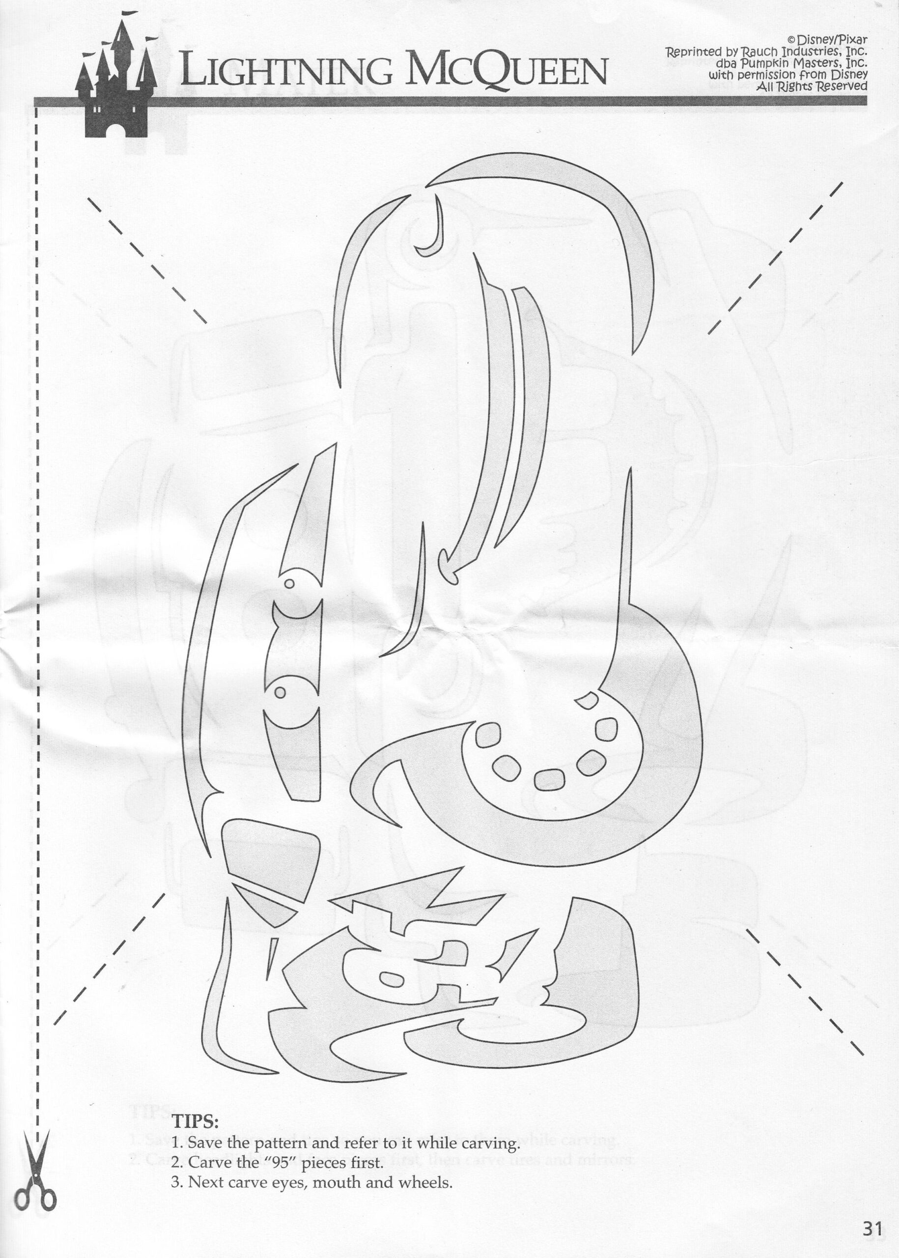 Disney: Cars: Lightning Mcqueen (Free Pumpkin Stencil - Pumpkin regarding Free Printable Lightning Mcqueen Pumpkin Stencil