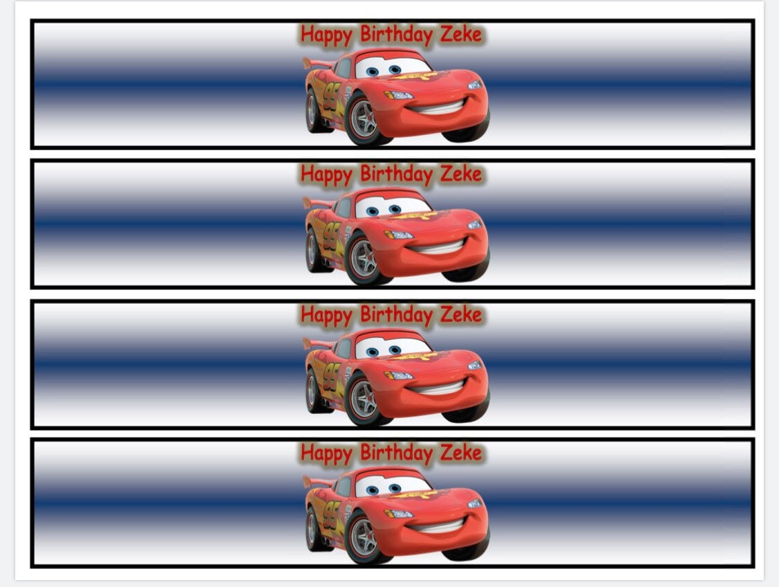 Disney Cars Water Bottle Labels in Free Printable Disney Cars Water Bottle Labels