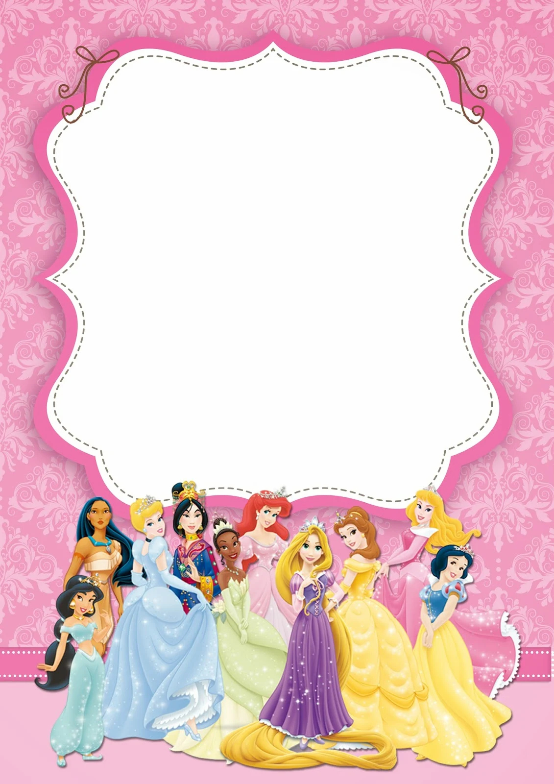 Disney Princess Party: Free Printable Party Invitations. - Oh My for Disney Princess Free Printable Invitations