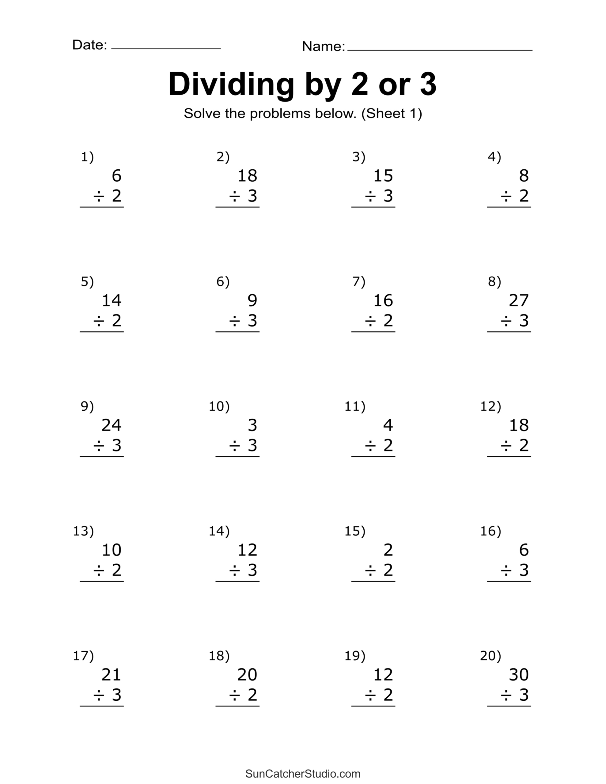 Division Worksheets &amp;amp; Problems (Free Printable Math Drills) – Diy with regard to Free Printable Division Worksheets