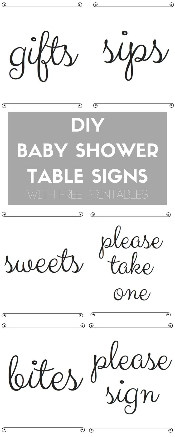 Diy Baby Shower Table Signs With Free Printables - Katie Crenshaw with regard to Free Printable Baby Shower Table Signs