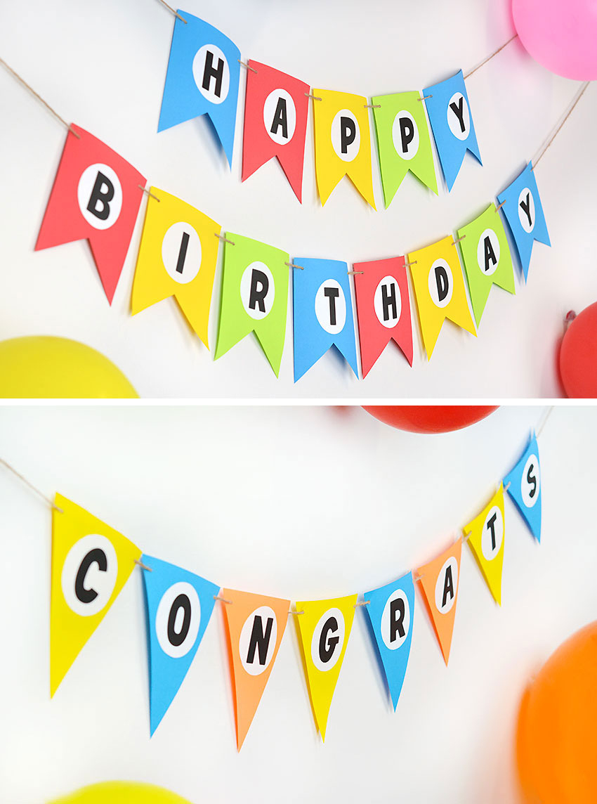 Diy Banner | Happy Birthday Banner Printable (Customizable Letters!) within Diy Birthday Banner Free Printable