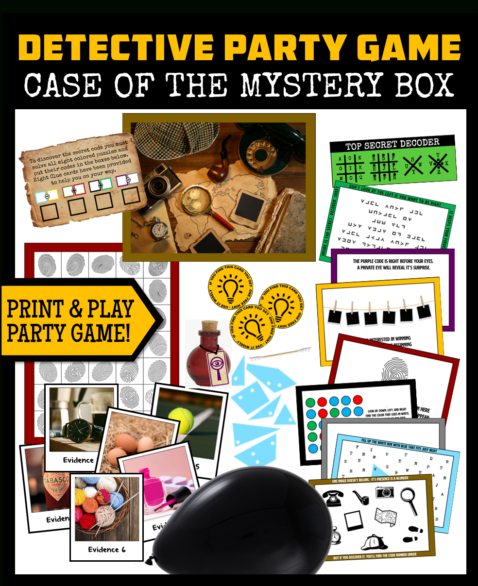 Diy Detective Mystery Party Game - Ages 10-16 - Print &amp;amp; Play! regarding Free Printable Mystery Games