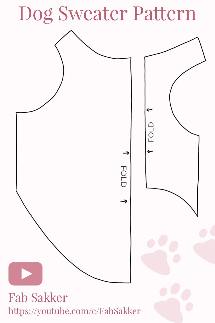 Diy Dog Sweater Tutorial + Free Pattern | Dog Sweater Pattern, Dog pertaining to Dog Coat Sewing Patterns Free Printable