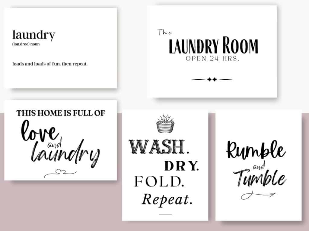 Diy Free Printable Laundry Room Wall Art Signs &amp;amp; Labels - Parks inside Free Printable Laundry Room Signs