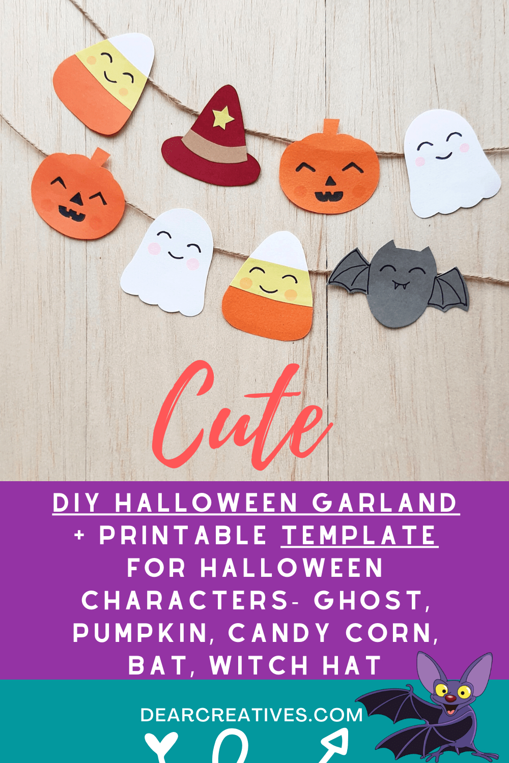 Diy Halloween Garland &amp;amp; Halloween Printable Template Dear Creatives within Free Printable Halloween Banner Templates