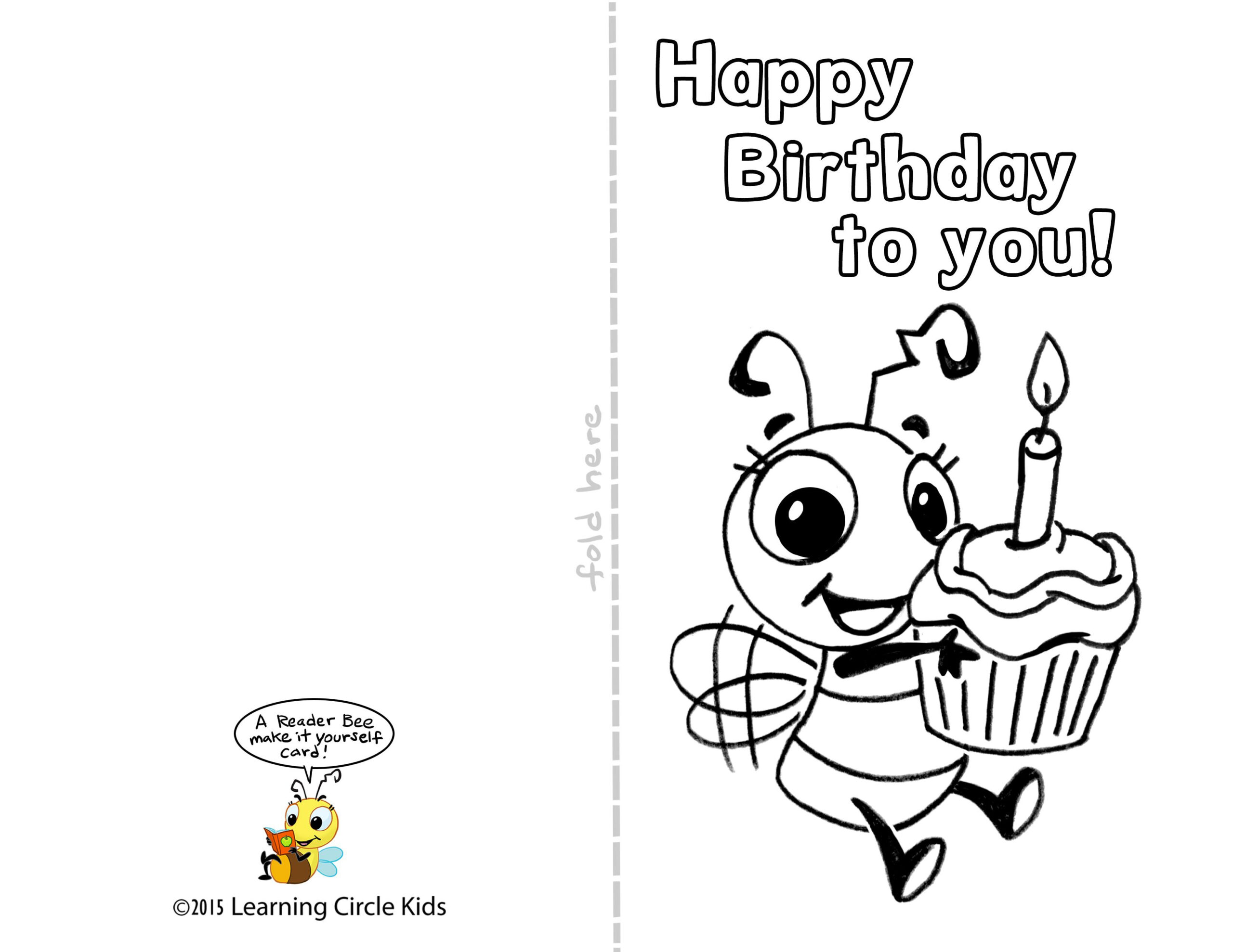 Diy Printable Birthday Card For Kids within Free Printable Birthday Cards for Kids