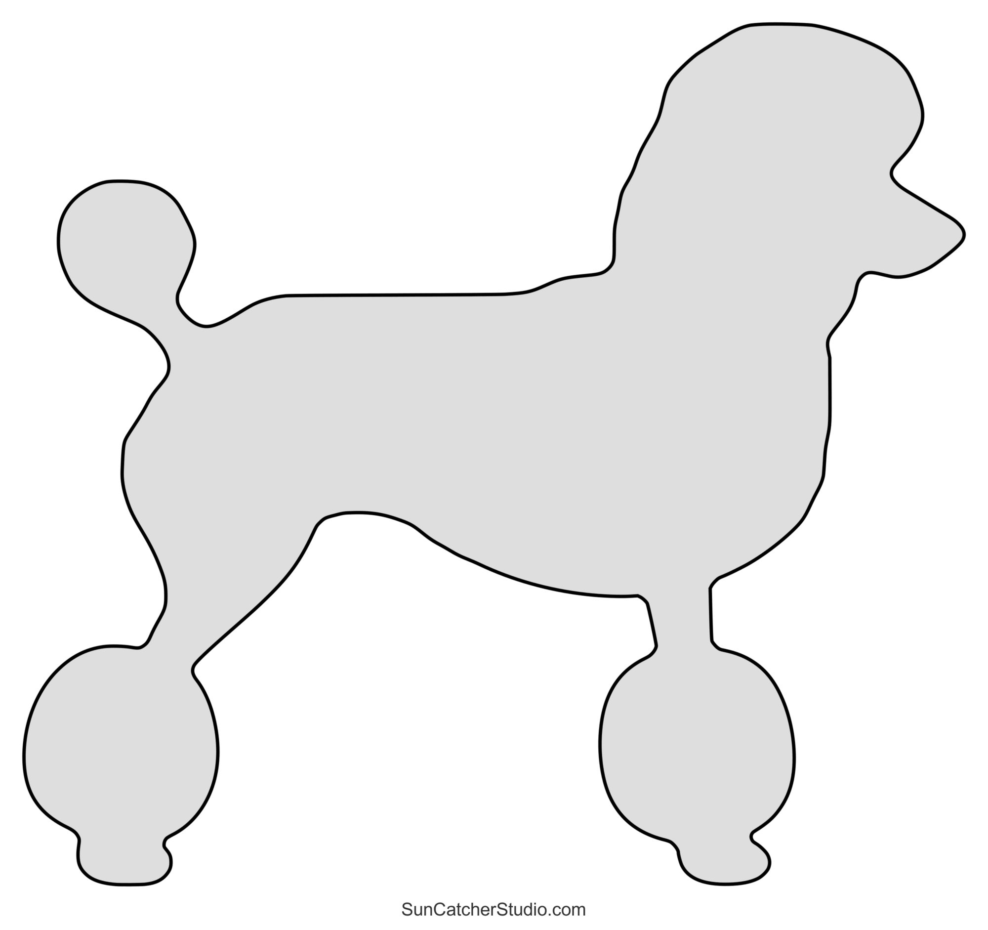 Dog Patterns, Templates, Silhouettes (Free Jpg, Png, Svg) – Diy throughout Free Printable Poodle Template