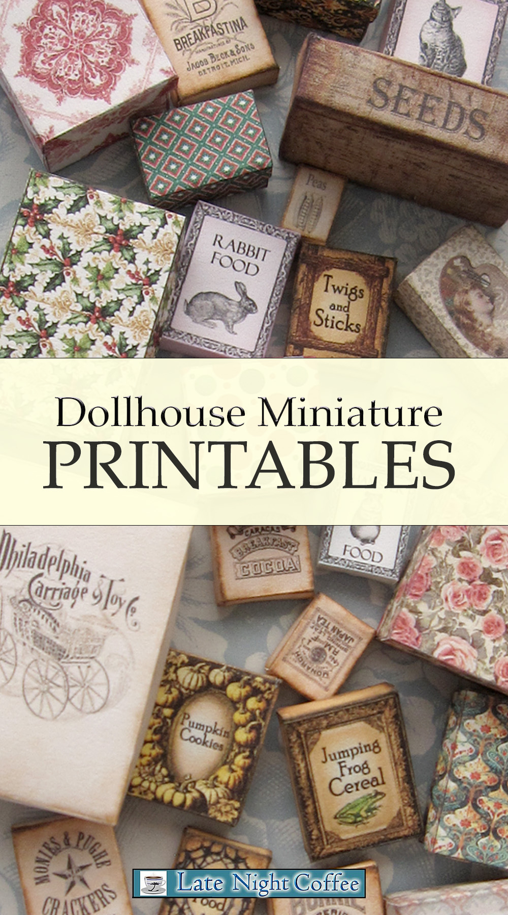 Dollhouse Miniature Printables - Late Night Coffee pertaining to Free Dollhouse Printables