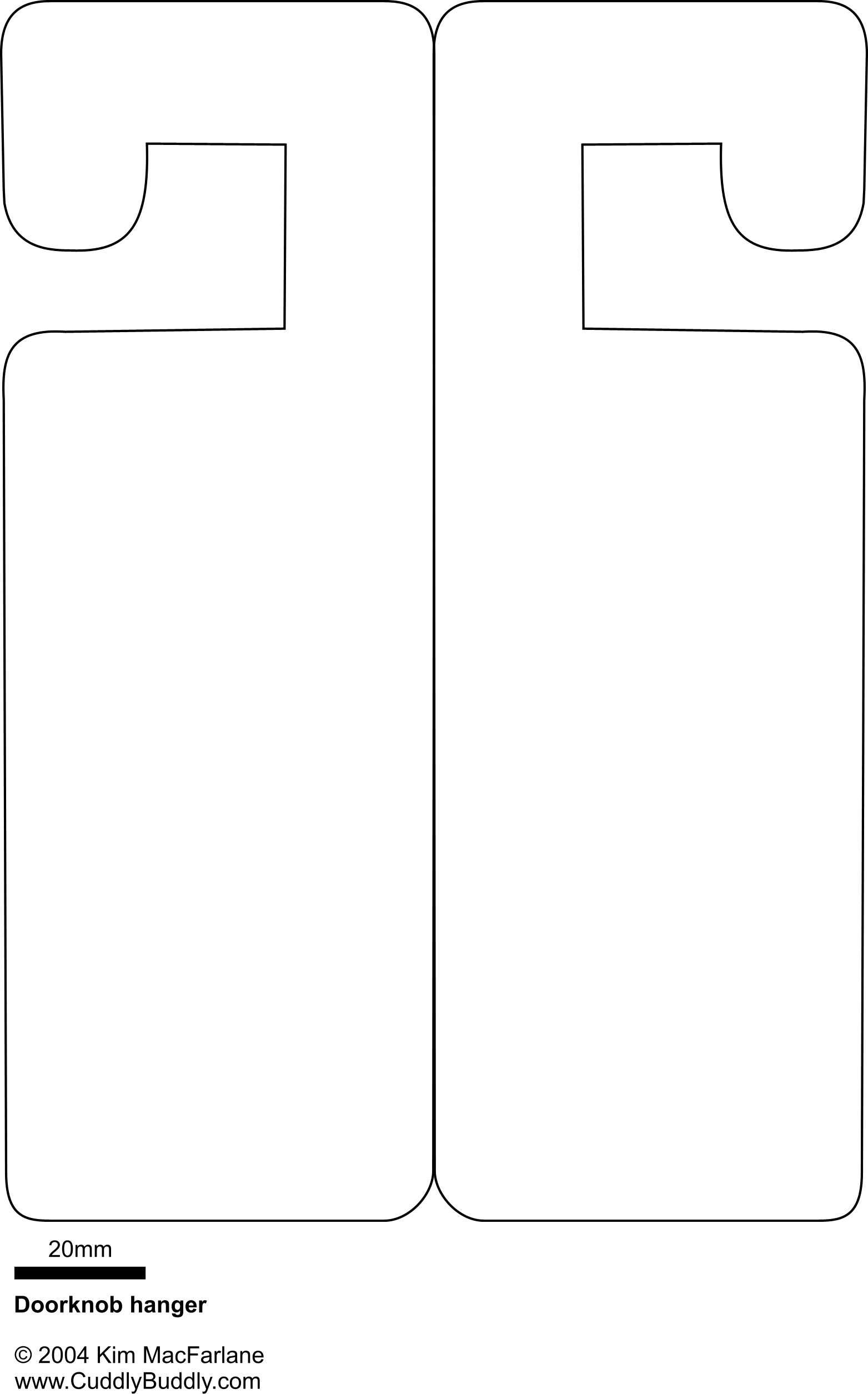 Doorknob Hanger Template - Something To Occupy The Kids On Boring in Free Printable Door Knob Hanger Template