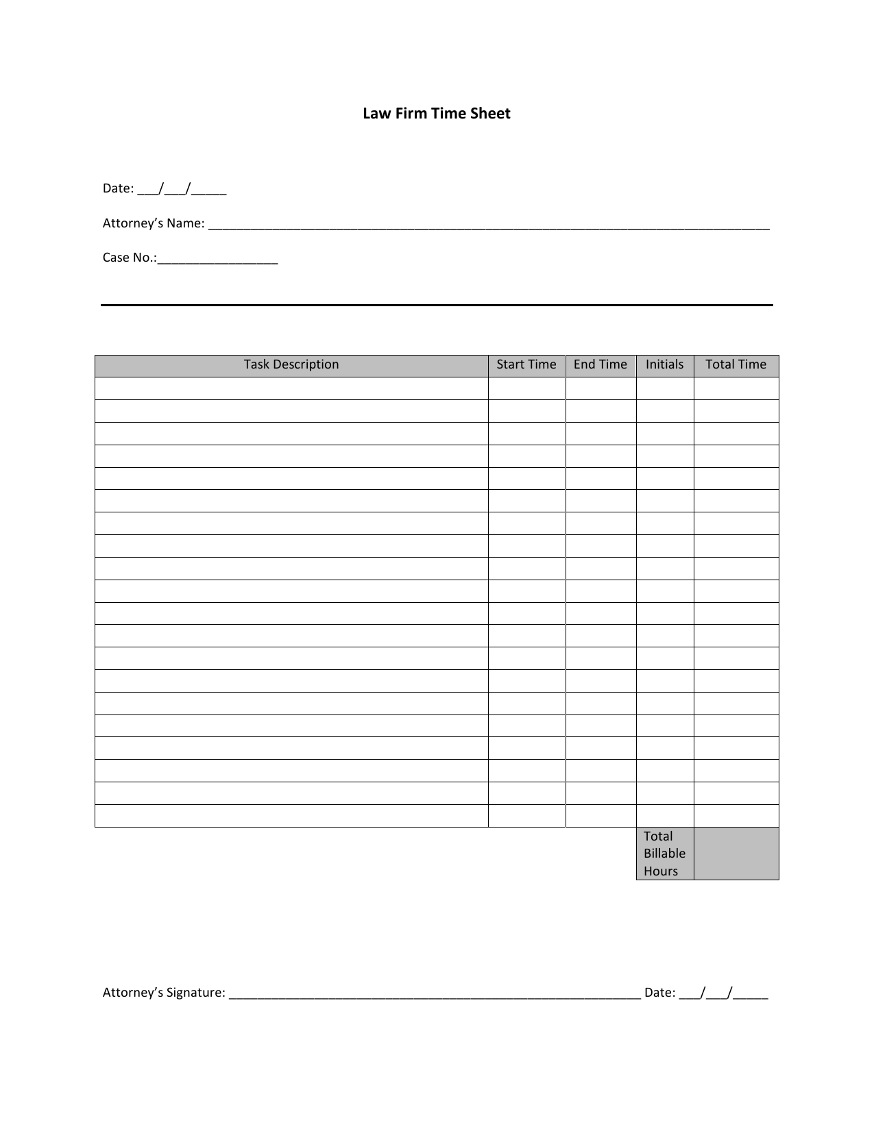Download Attorney Timesheet Template | Excel | Pdf | Rtf | Word inside Free Printable Attorney Timesheets