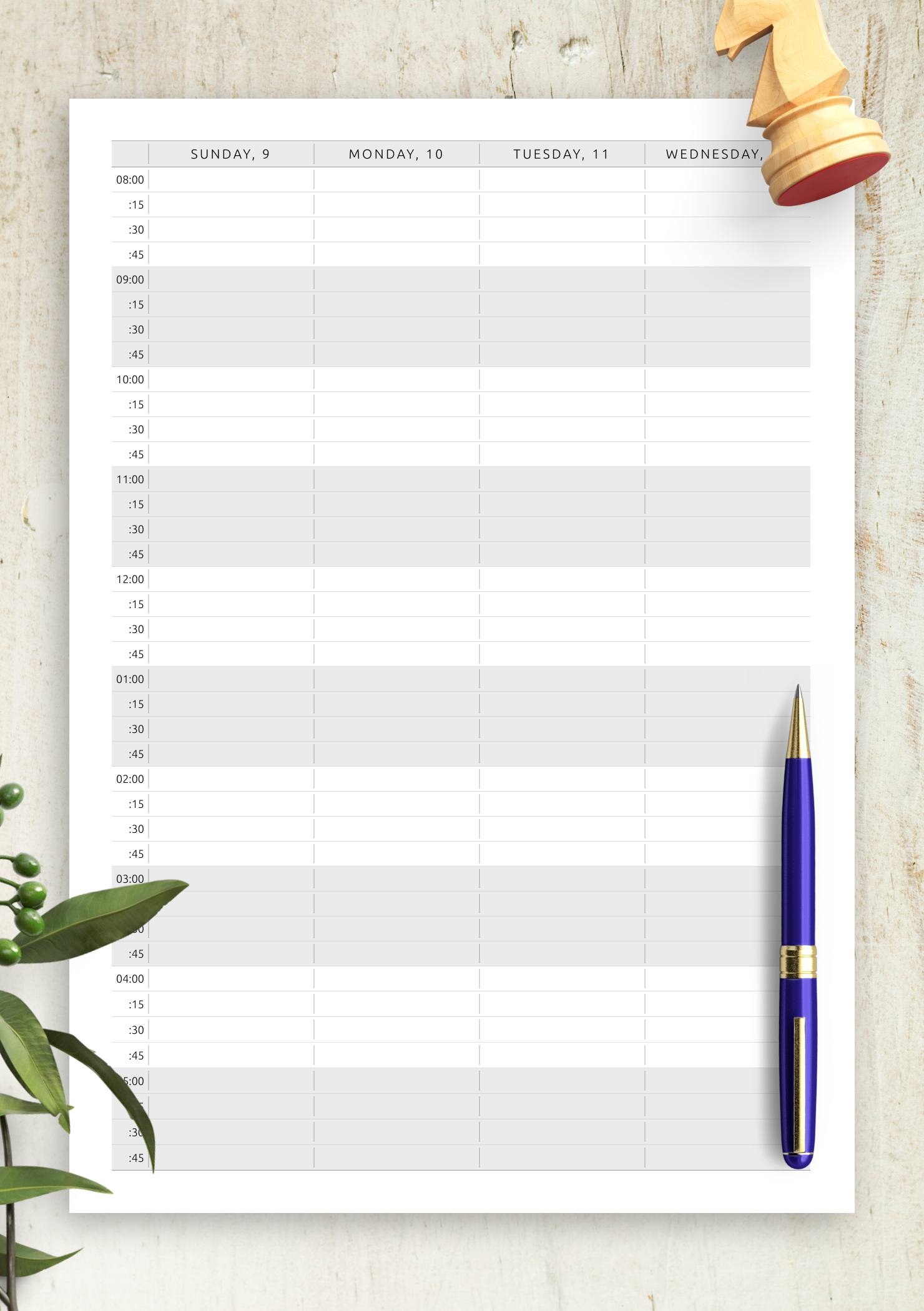 Download Printable Appointment Calendar Template - Vertical Two for Free Printable Appointment Planner