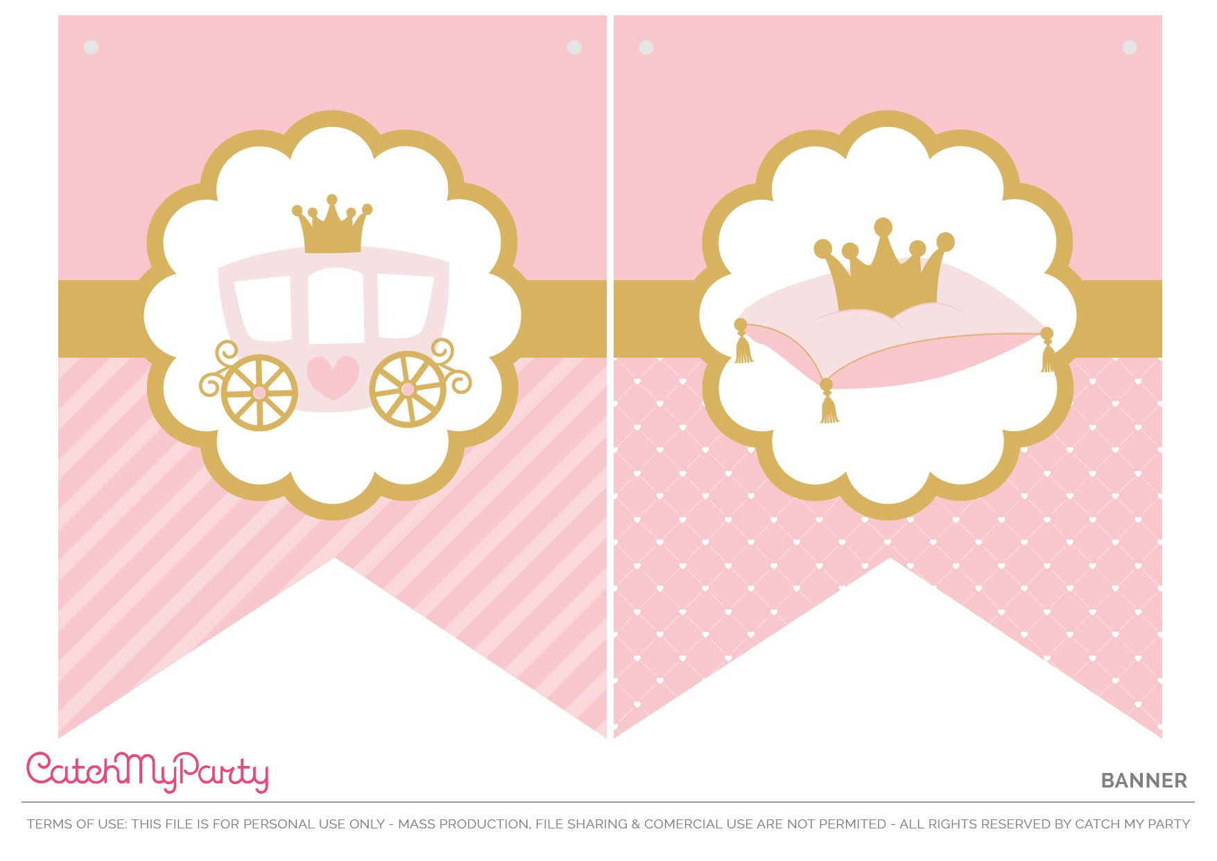 Download The Prettiest Free Little Princess Party Printables pertaining to Free Printable Princess Birthday Banner