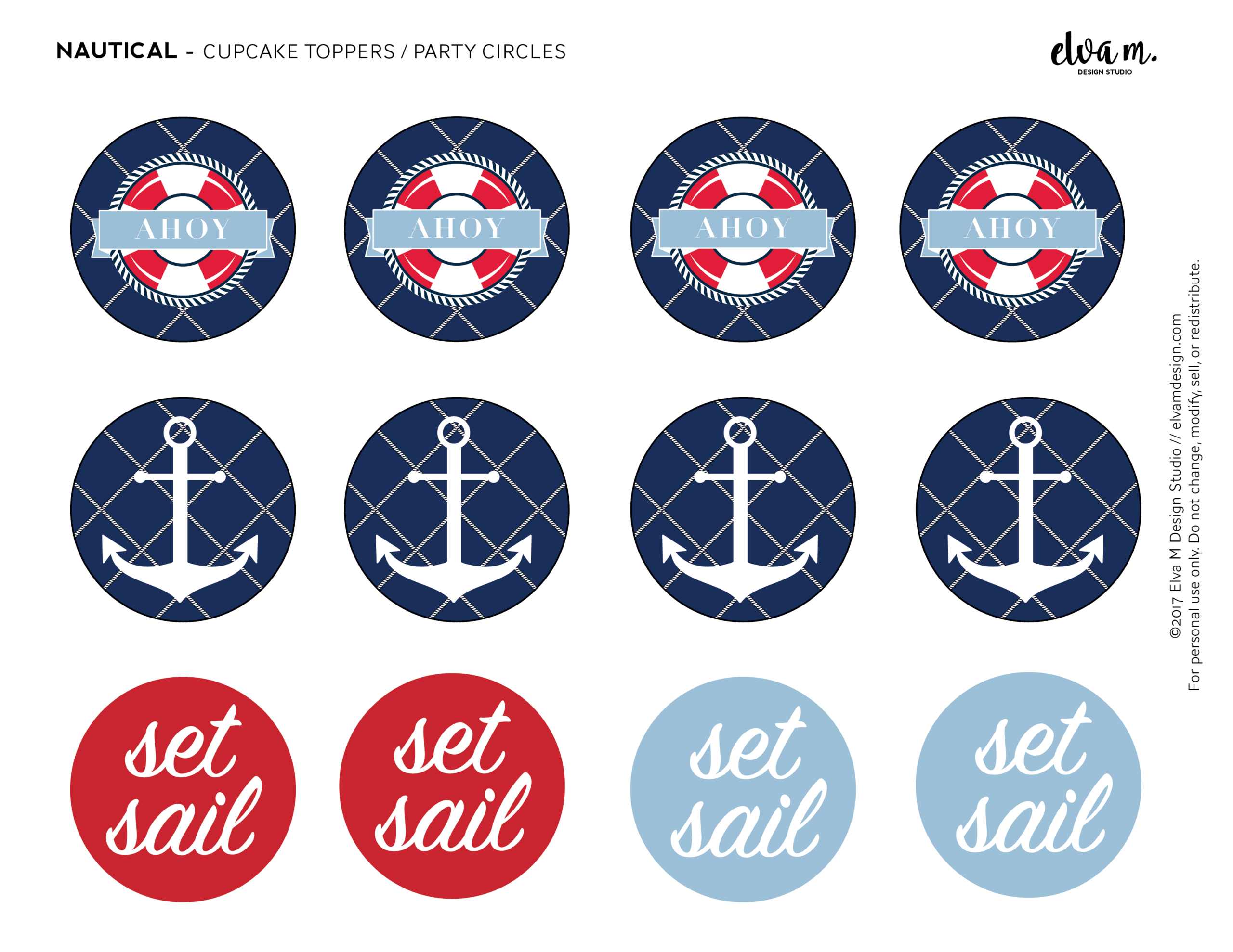 Download These Free Nautical Birthday And Baby Shower Printables pertaining to Free Nautical Printables