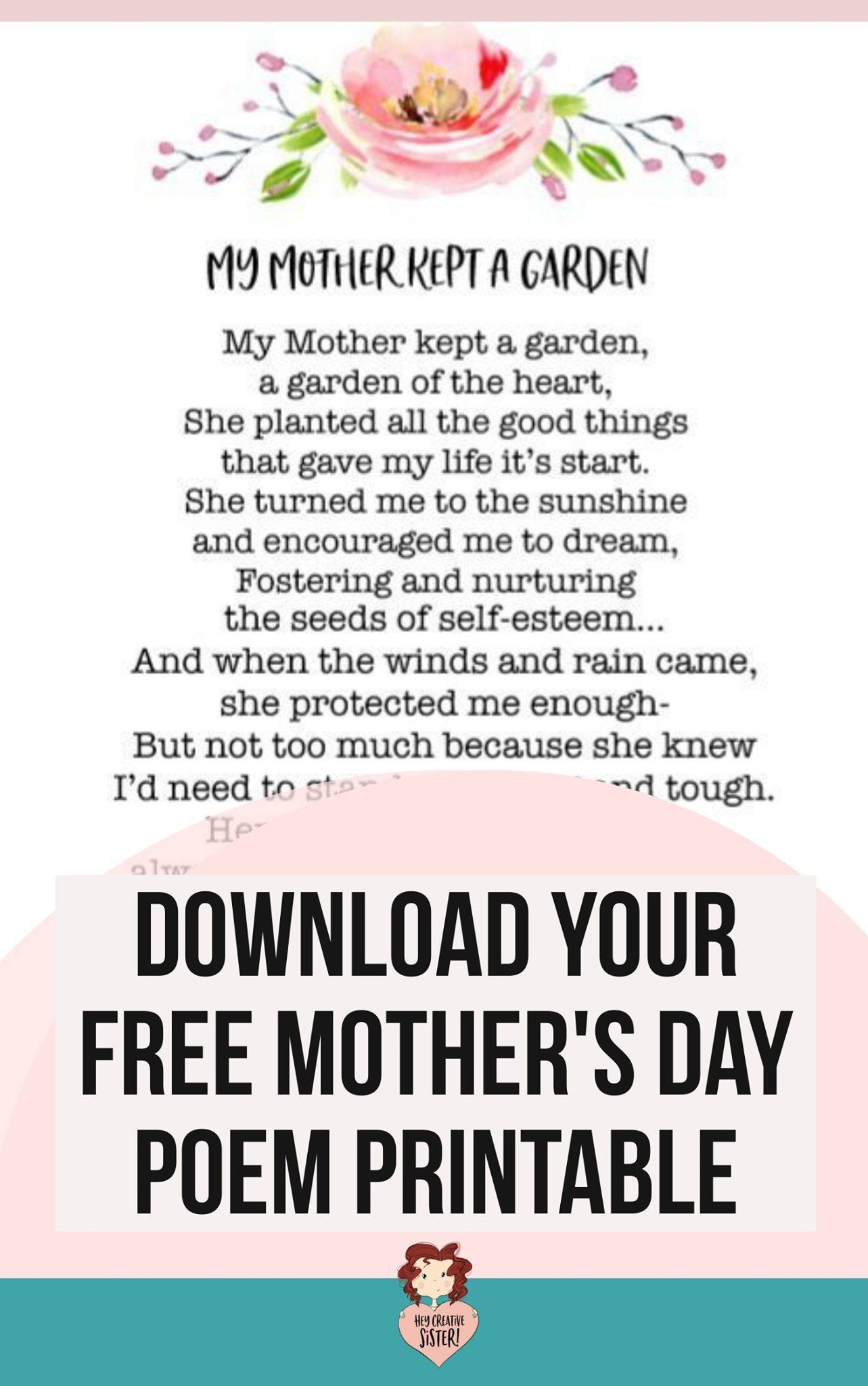 Download This Beautiful Free Printable Mother'S Day Poem intended for Free Printable Mothers Day Poems