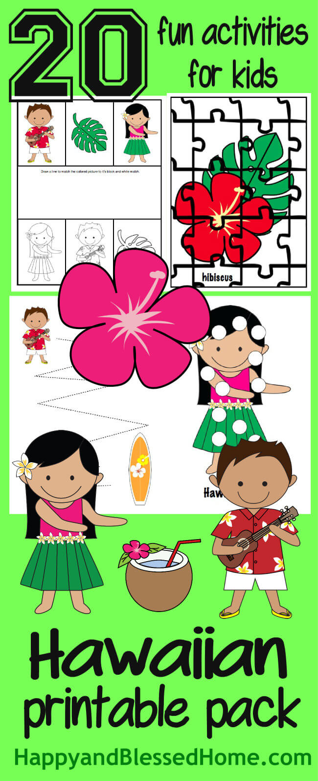 Download Your Hawaiian Luau Party Pack Here - Happy And Blessed Home pertaining to Free Luau Printables