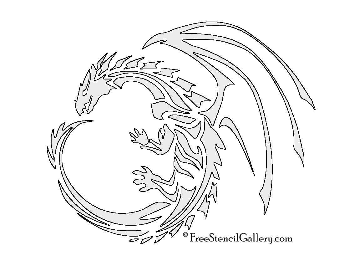 Dragon Stencil For Halloween Pumpkin Carving throughout Free Printable Dragon Stencils