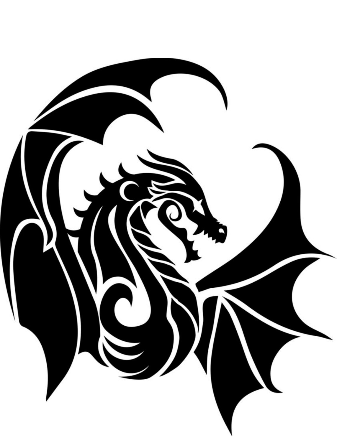 Dragon Stencils - Free Printable within Free Printable Dragon Stencils