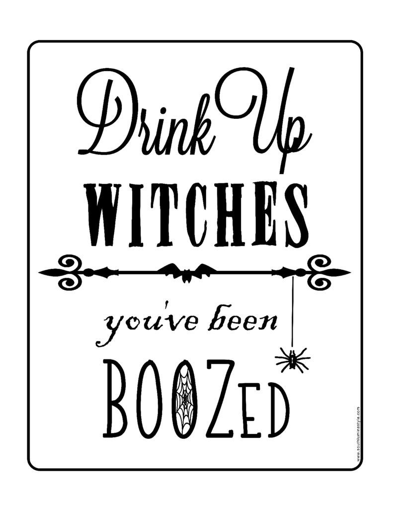 Drink Up Witches You&amp;#039;Ve Been Boozed Halloween Printable within You Ve Been Boozed Free Printable