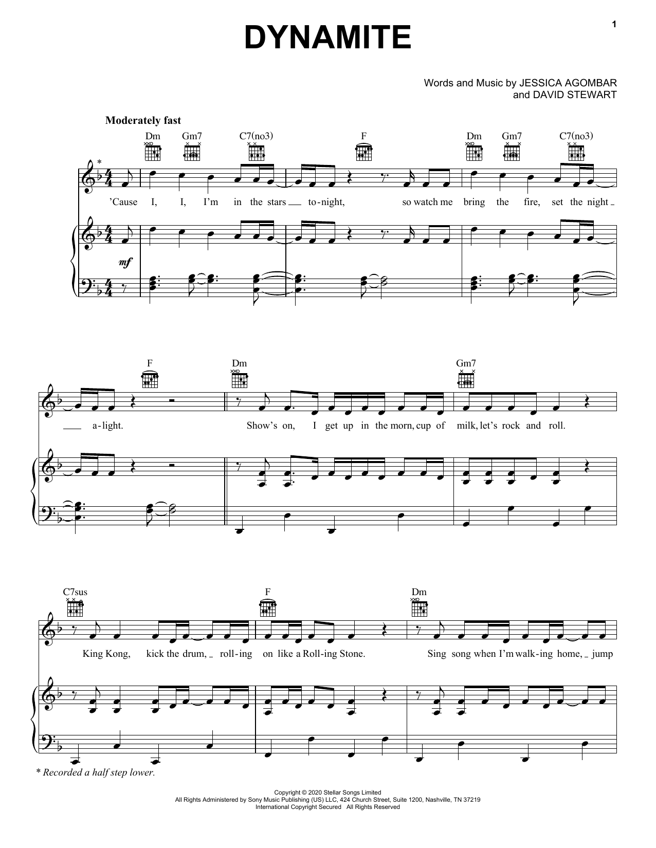 Dynamite Sheet Music Bts Piano Vocal for Dynamite Piano Sheet Music Free Printable