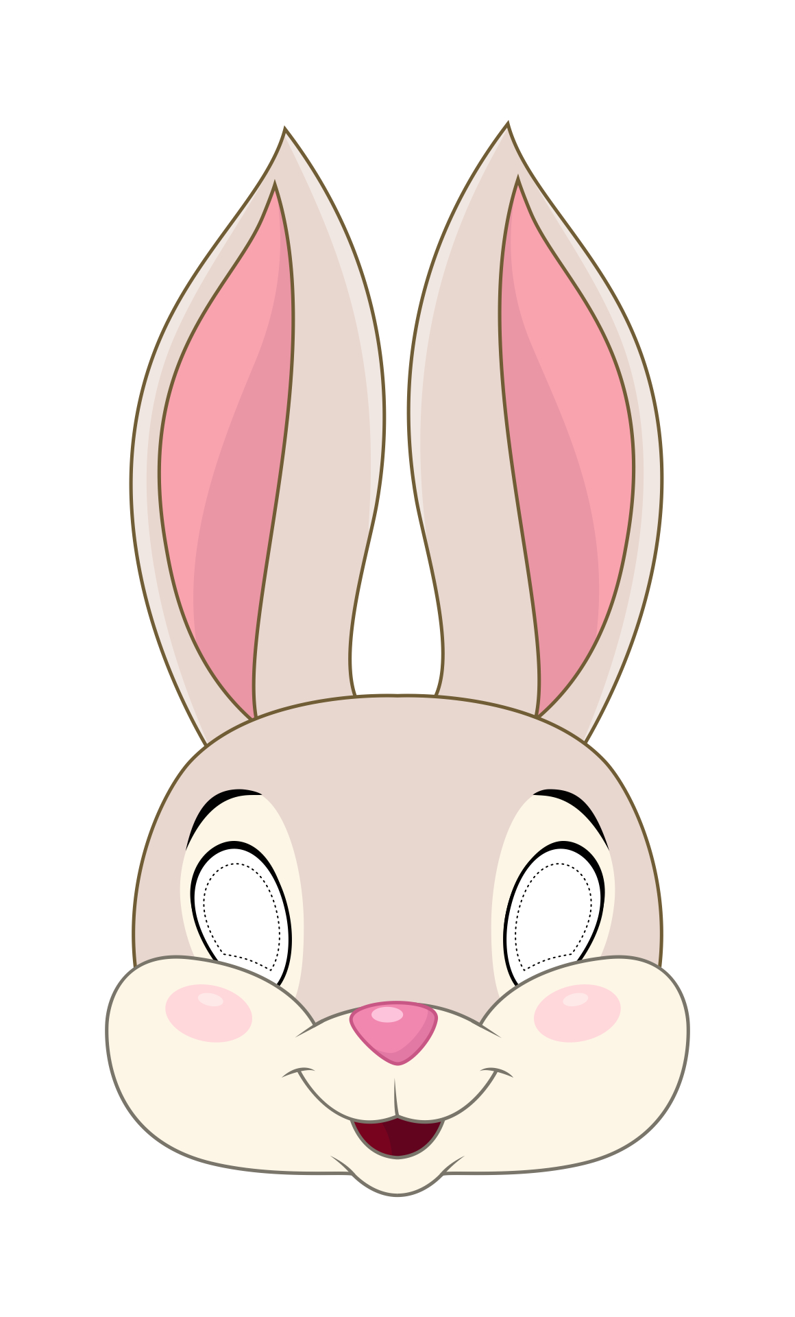 Easter Bunny Masks - 10 Free Pdf Printables | Printablee | Animal within Free Printable Easter Masks