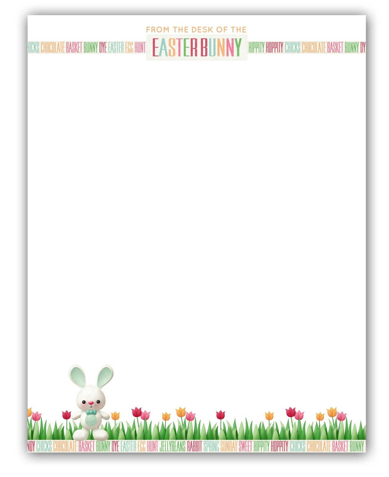 Easter Bunny Notes | Free Printable | Easter Printables Free with Free Printable Easter Stationery