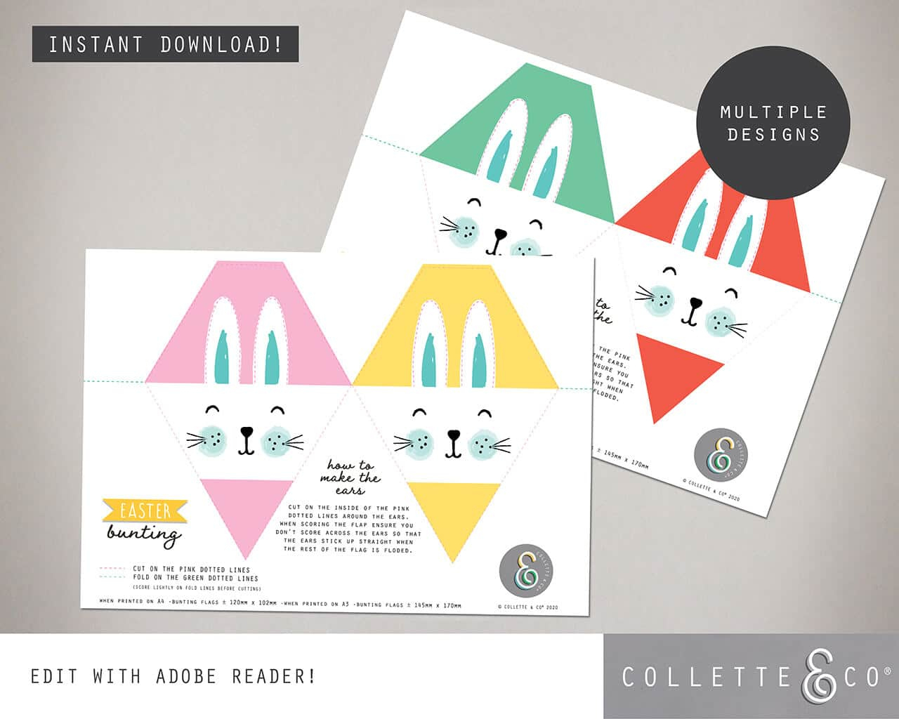 Easter Bunting Printable | Collette &amp;amp; Co® within Free Printable Easter Bunting