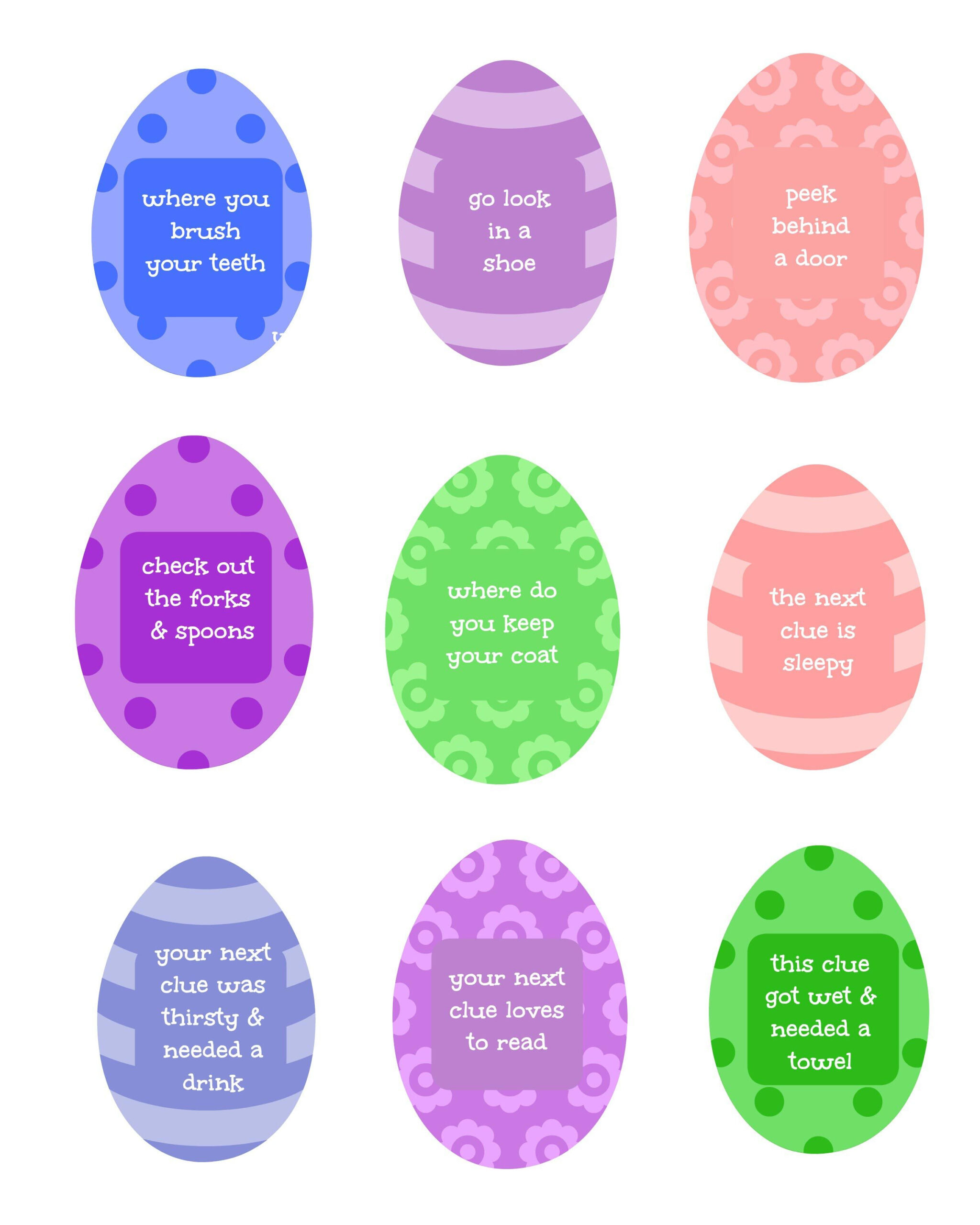 Easter Egg Hunt W/Free Printable Clues For All Ages!! | Egg Hunt throughout Free Printable Easter Egg Hunt Riddles