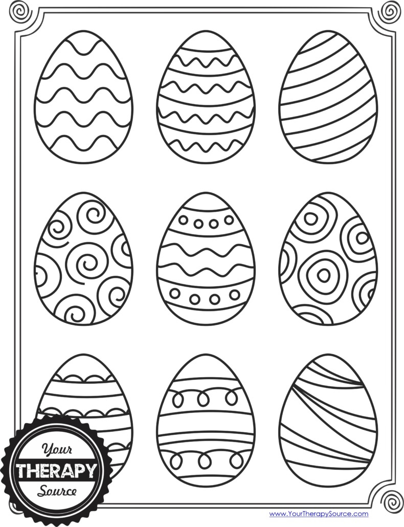 Easter Eggs Free Printables - Your Therapy Source with Free Printable Easter Stuff