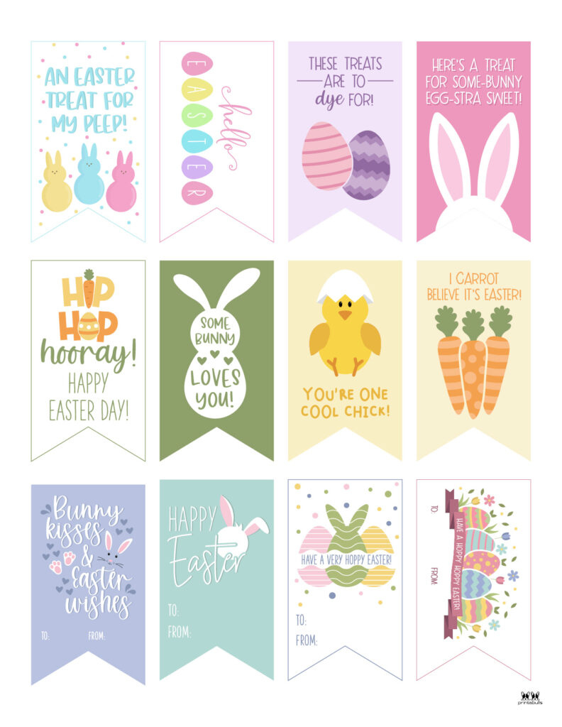 Easter Tags - 300 Free Printable Gift Tags | Printabulls inside Free Printable Easter Tags