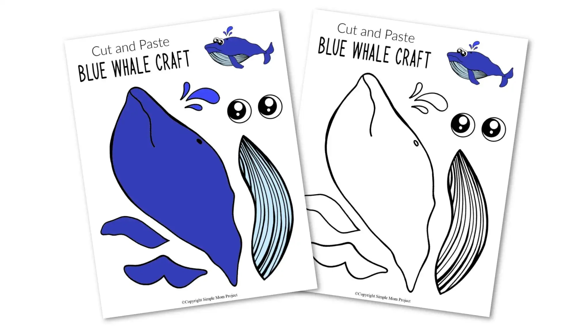 Easy Diy Blue Whale Craft For Kids With Free Whale Template with Free Printable Whale Template