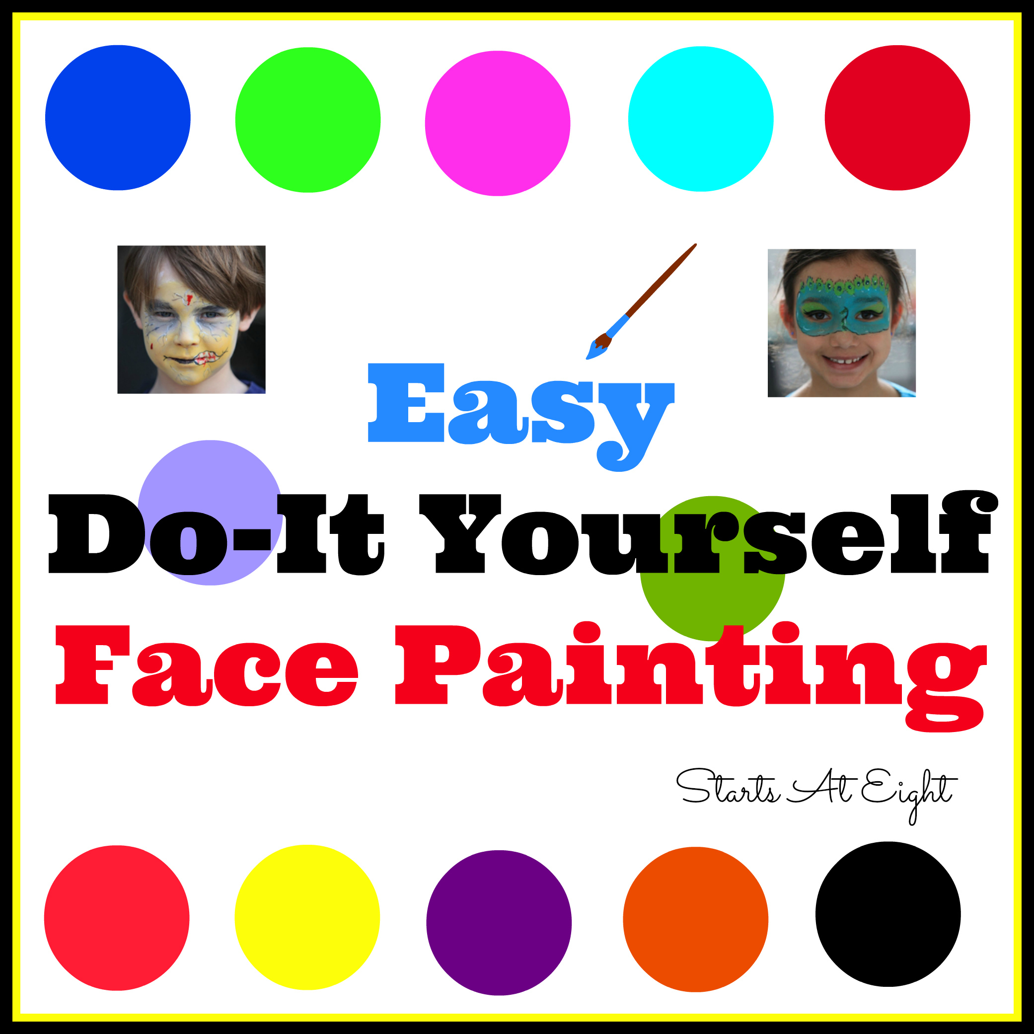 Easy Do-It Yourself Face Painting - Startsateight for Free Printable Stencils for Face Painting