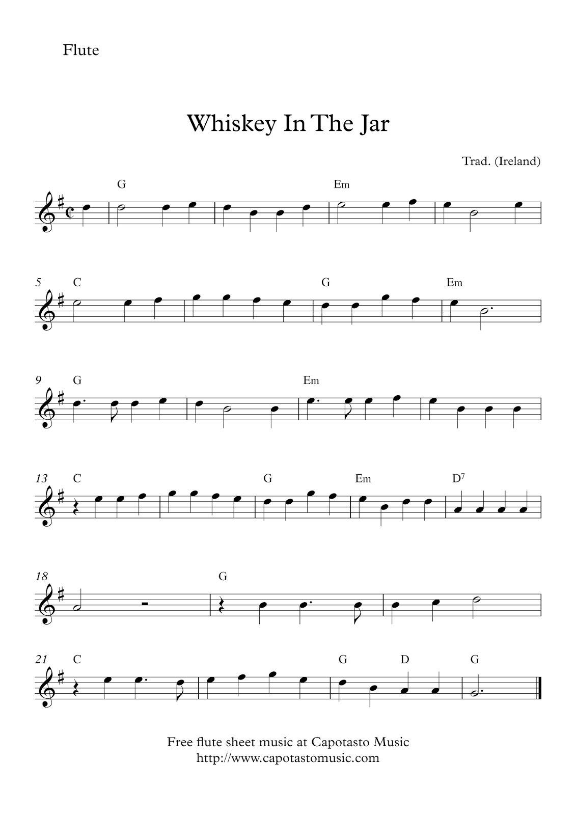 Easy Sheet Music For Beginners: Free Easy Flute Sheet Music regarding Free Printable Flute Music