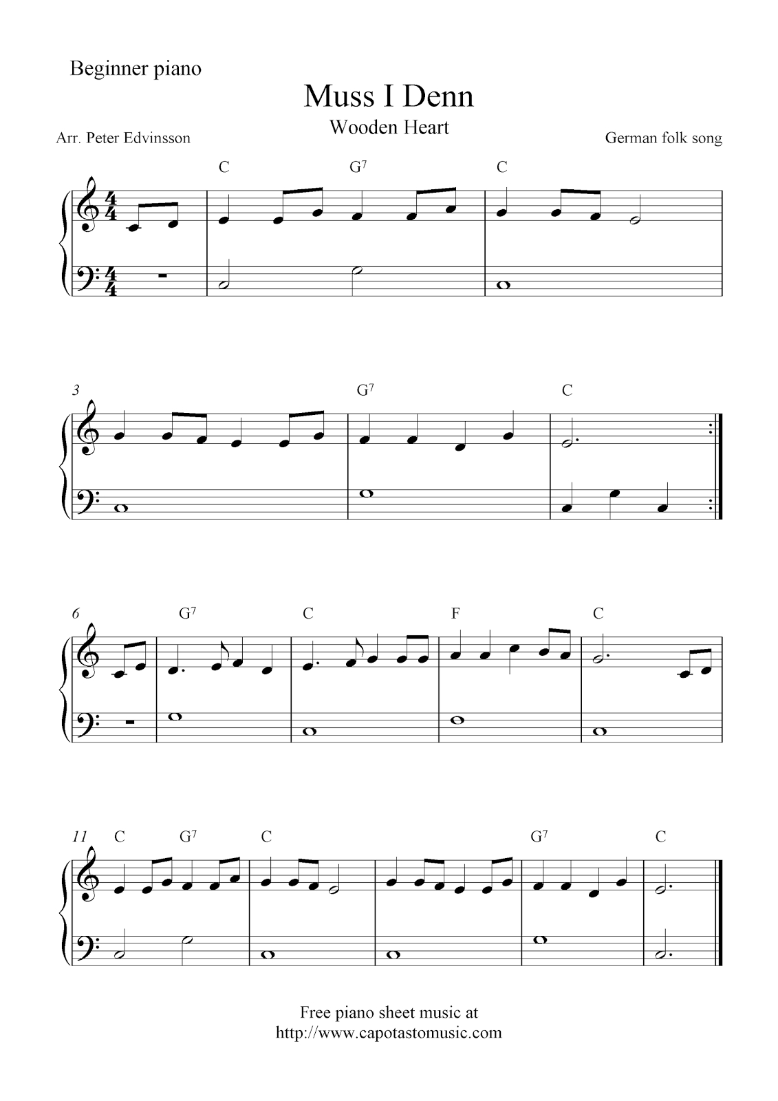 Easy Sheet Music For Beginners: Free Easy Piano Sheet Music For for Free Printable Sheet Music For Piano Beginners Popular Songs