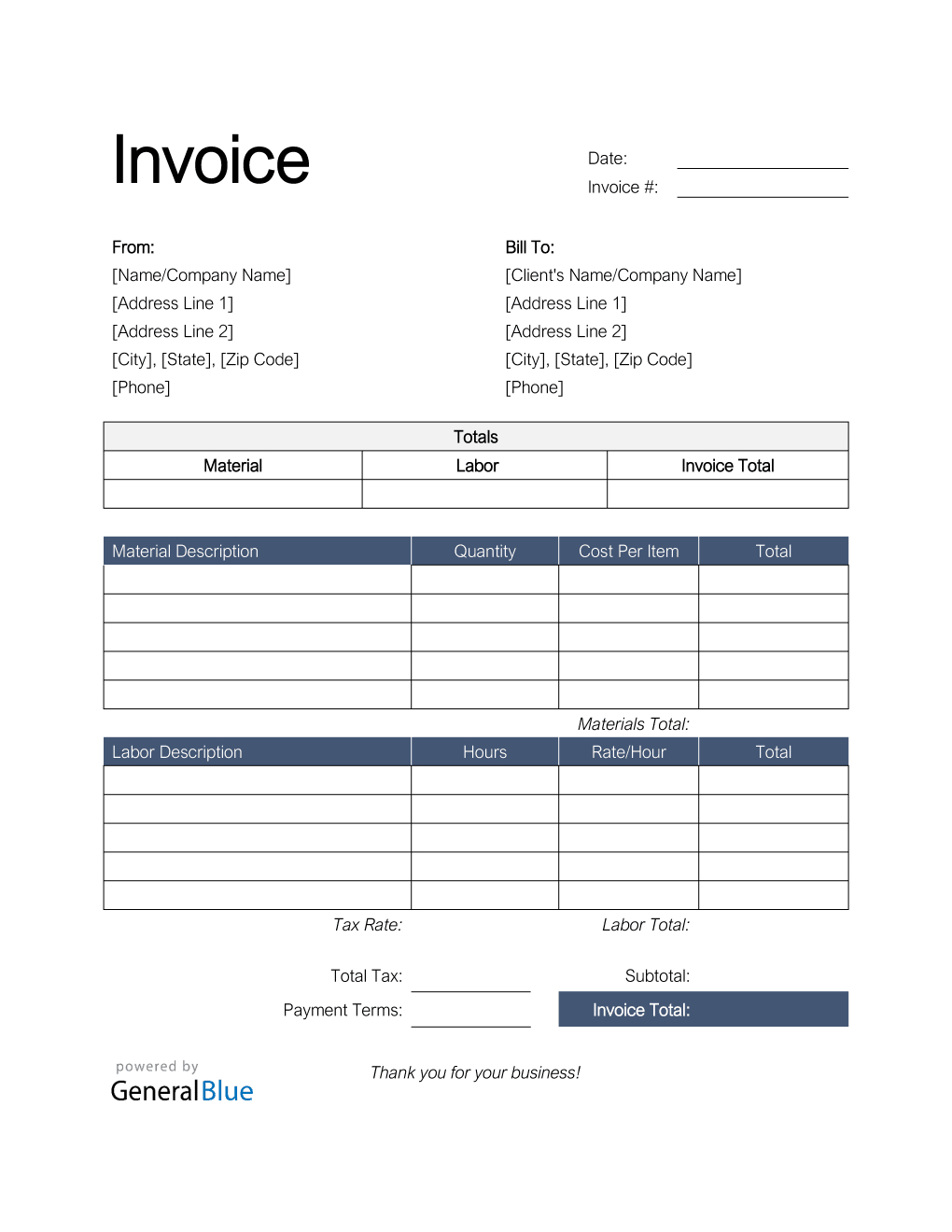 Easy-To-Use Free Printable Invoice Templates | Monday Blog in Free Invoices Online Printable